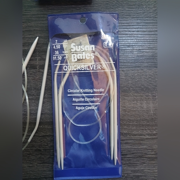 Lot of 17 Circular Knitting Needles Susan Bates Unique Prym Mixed Sizes Aluminum - Picture 5 of 7